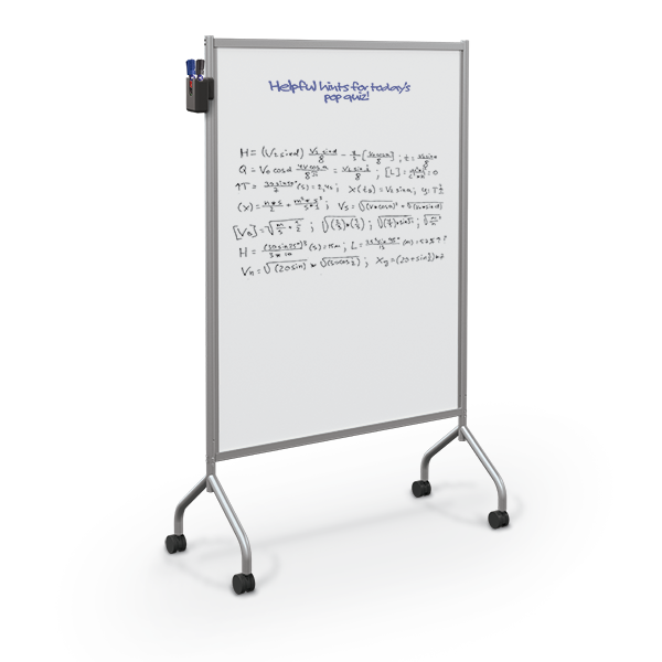 essentials mobile whiteboard angle platinum w-cup 02-1