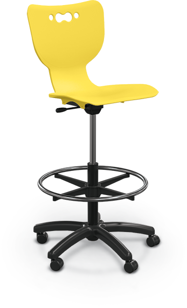 hierarchy task stool 5 star base angle yellow
